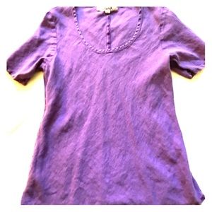 FLAX bias cut linen top xs